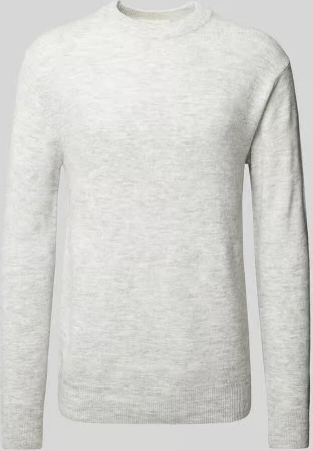 Tom Tailor Denim Regular fit gebreide pullover met wol en labelstitching bij de mouwen - Foto 2