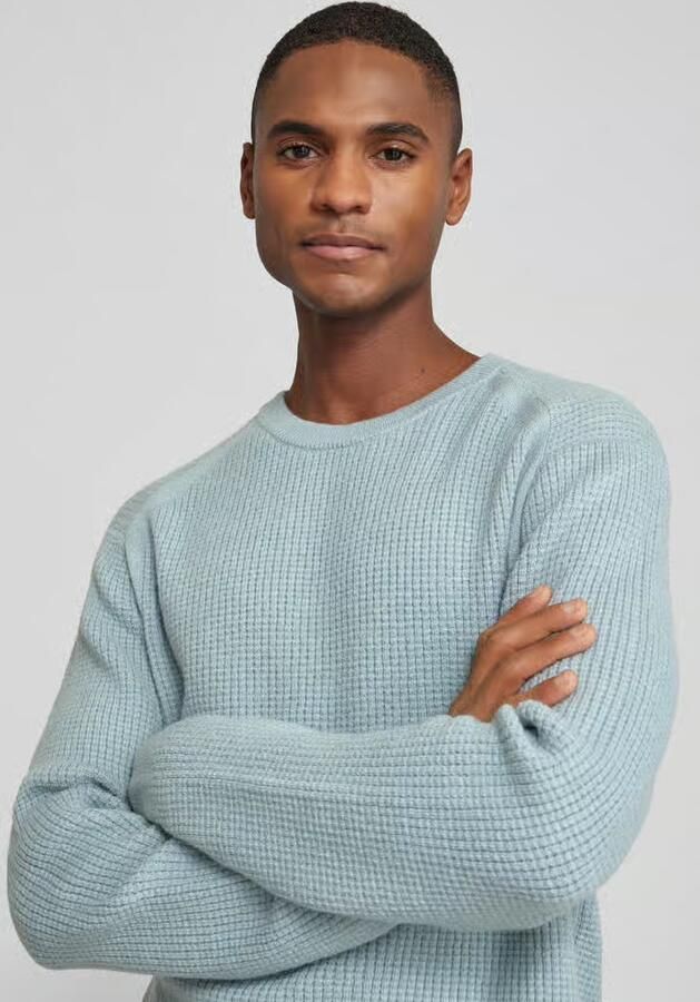 Tom Tailor Denim Regular fit gebreide pullover met wol en structuurmotief