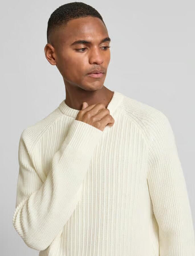 Tom Tailor Denim Regular fit gebreide pullover van katoenmix met structuurmotief