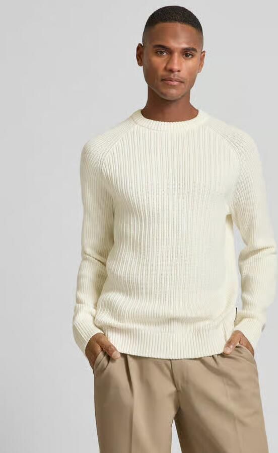 Tom Tailor Denim Regular fit gebreide pullover van katoenmix met structuurmotief - Foto 3