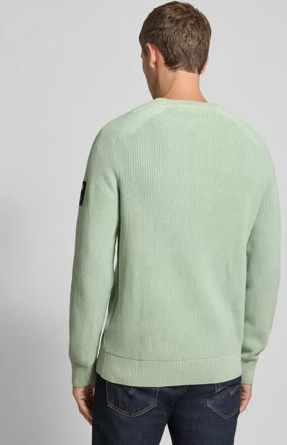 Tom Tailor Denim Regular fit gebreide pullover van zuiver katoen