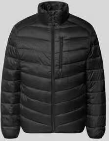 Tom Tailor Denim Regular fit gewatteerd jack met verticale borstzak met rits
