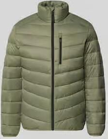 Tom Tailor Denim Regular fit gewatteerd jack met verticale borstzak met rits