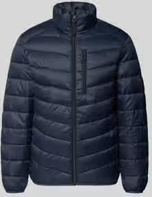 Tom Tailor Denim Regular fit gewatteerd jack met verticale borstzak met rits