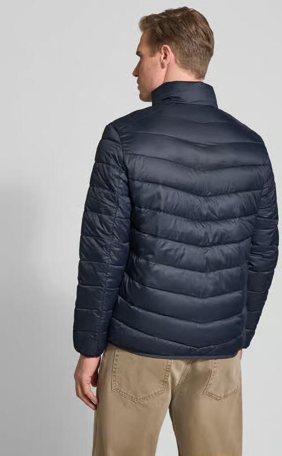 Tom Tailor Denim Regular fit gewatteerd jack met verticale borstzak met rits - Foto 2
