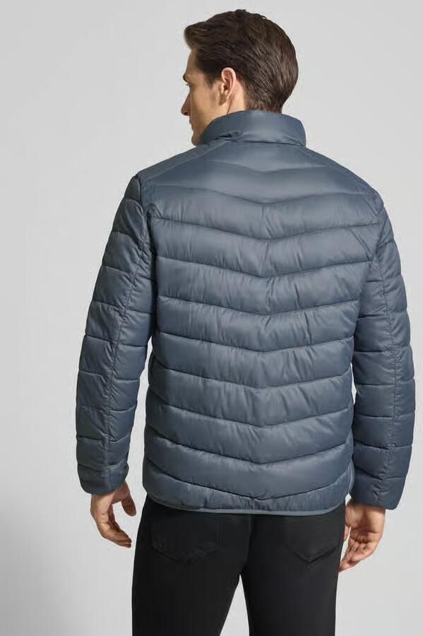Tom Tailor Denim Regular fit gewatteerd jack met verticale borstzak met rits - Foto 2