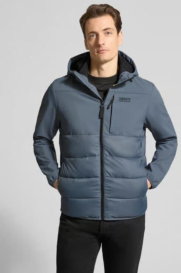 Tom Tailor Denim Regular fit Gewatteerd jack met waterafstotende Functie - Foto 3