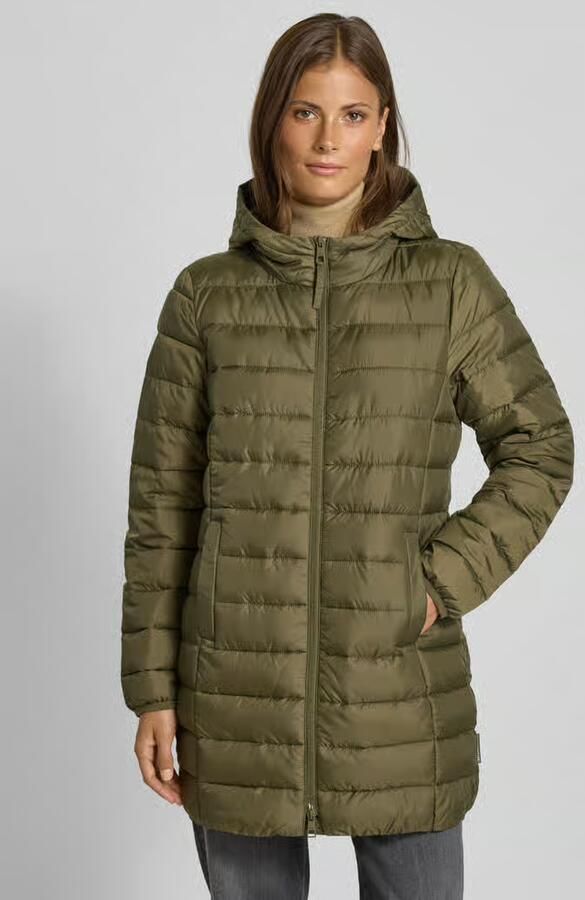 Tom Tailor Denim Regular fit gewatteerde lange jas met capuchon - Foto 2