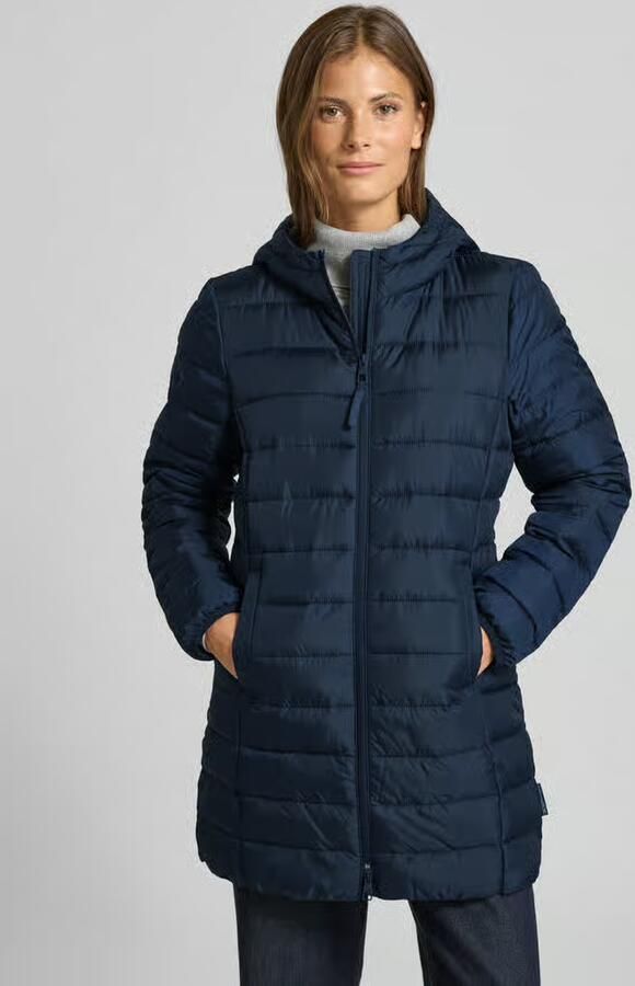 Tom Tailor Denim Regular fit gewatteerde lange jas met capuchon - Foto 2