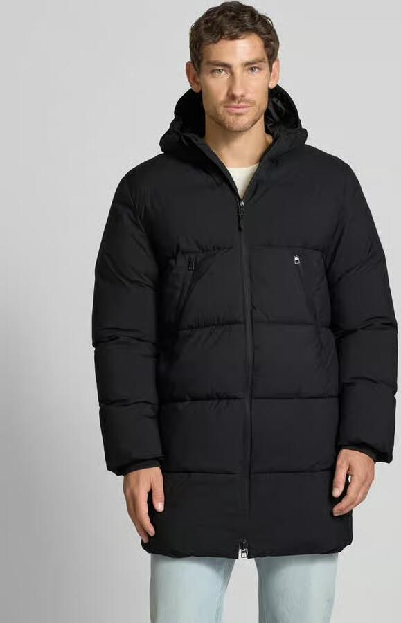 Tom Tailor Denim Regular fit gewatteerde lange jas met capuchon - Foto 4