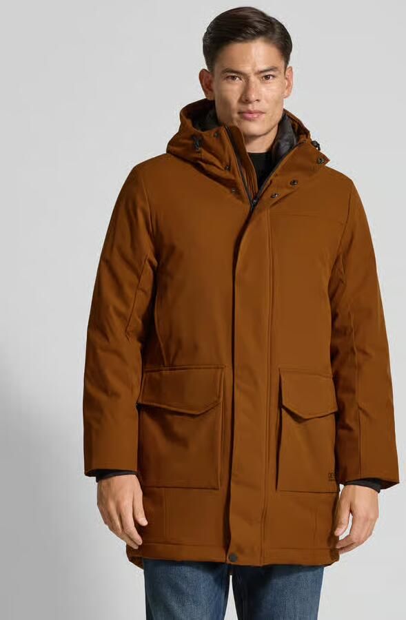 Tom Tailor Denim Regular fit lange parka van waterdicht materiaal - Foto 2