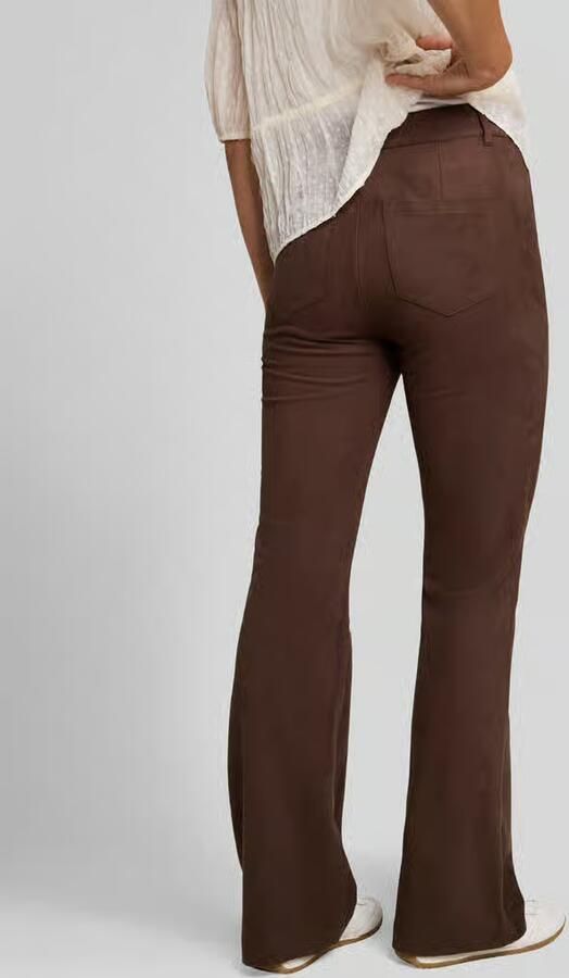 Tom Tailor Denim Regular fit leer- imitatieleren broek met achterzakken - Foto 3