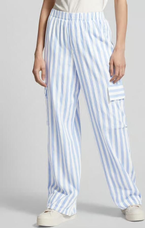 Tom Tailor Denim Regular fit linnen broek met cargozakken - Foto 2
