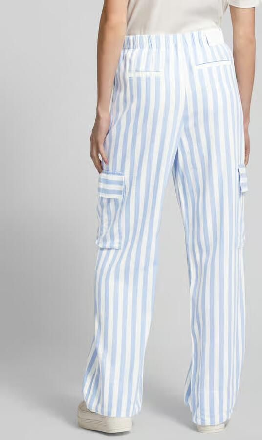 Tom Tailor Denim Regular fit linnen broek met cargozakken