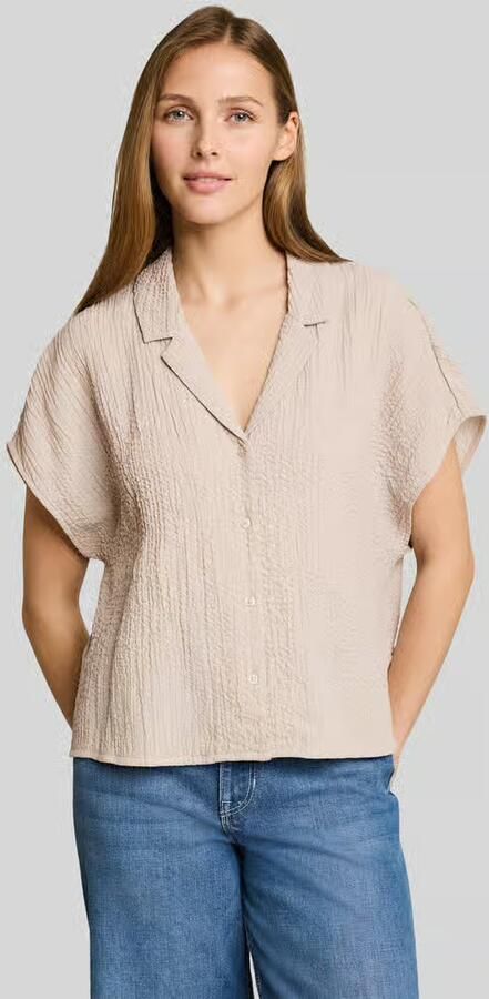 Tom Tailor Denim Regular fit overhemdblouse van viscosemix - Foto 2