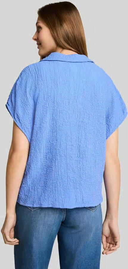 Tom Tailor Denim Regular fit overhemdblouse van viscosemix - Foto 2