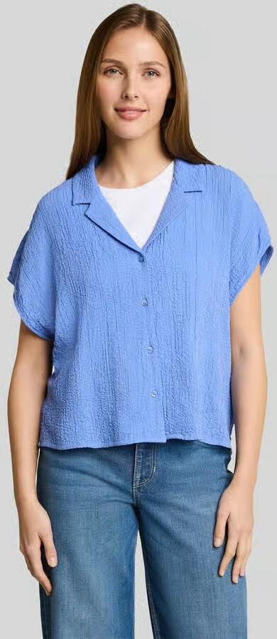 Tom Tailor Denim Regular fit overhemdblouse van viscosemix - Foto 3