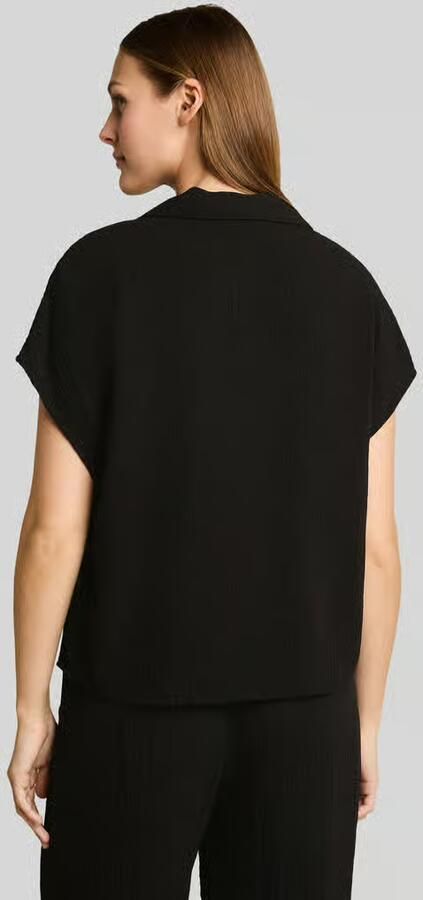 Tom Tailor Denim Regular fit overhemdblouse van viscosemix - Foto 2
