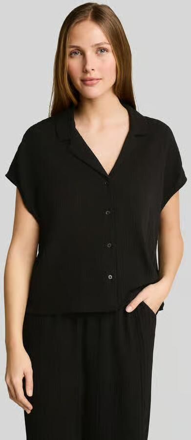 Tom Tailor Denim Regular fit overhemdblouse van viscosemix - Foto 3