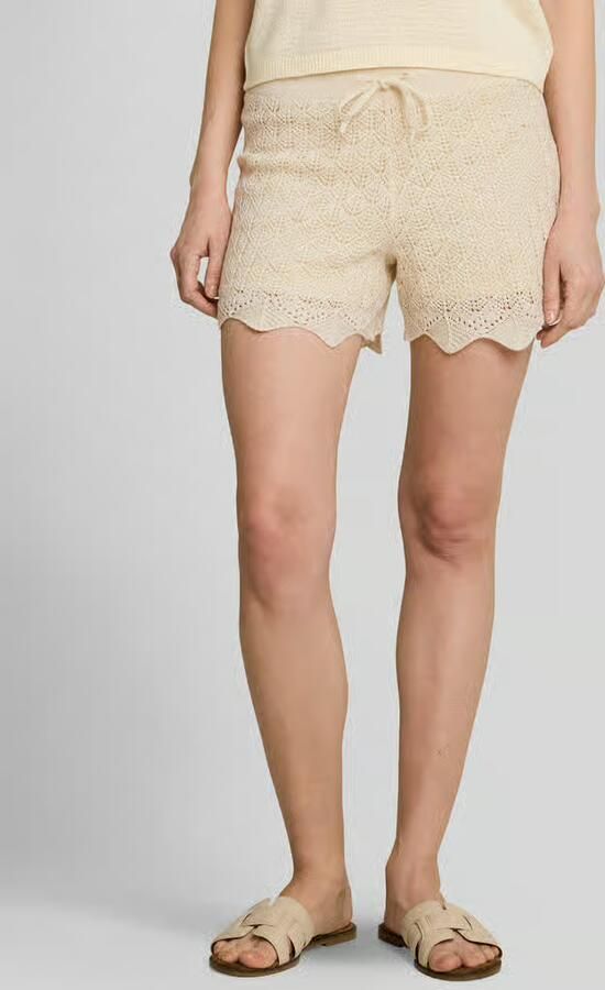 Tom Tailor Denim regular fit short van katoenmix in ajourtricotlook - Foto 2