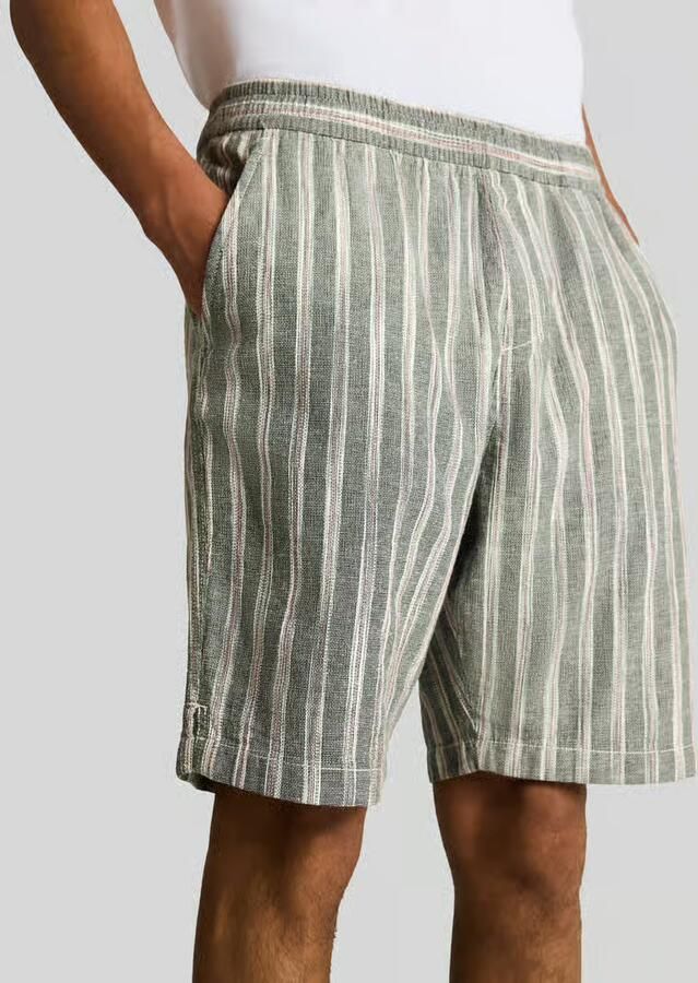 Tom Tailor Denim regular fit shorts van een katoen-linnenmix