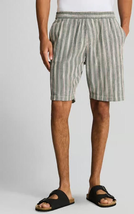 Tom Tailor Denim regular fit shorts van een katoen-linnenmix - Foto 2
