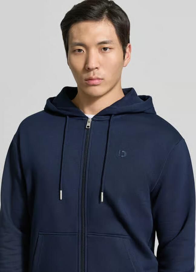Tom Tailor Denim Capuchonsweatvest met geborduurd logo