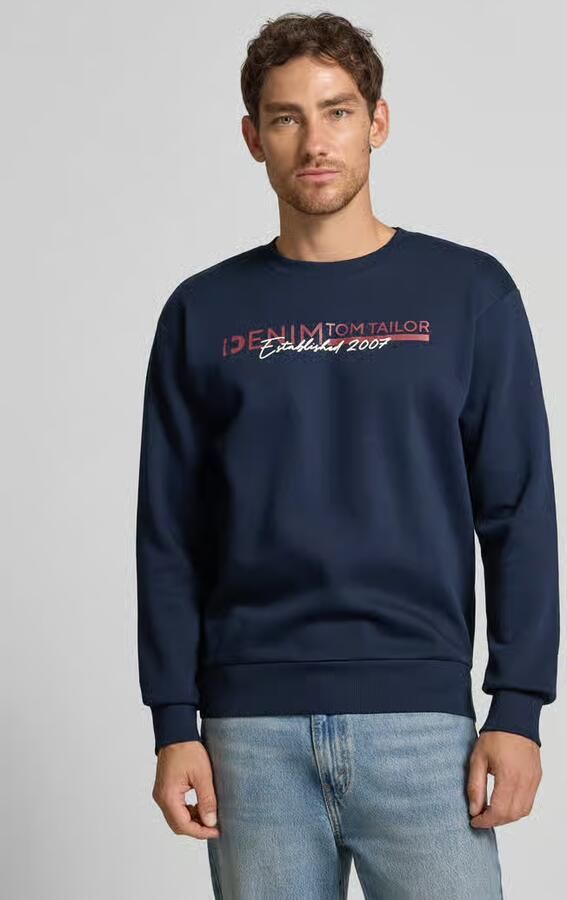 Tom Tailor Denim Regular fit sweatshirt van katoenmix - Foto 2