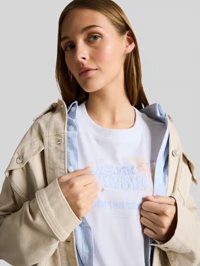 Tom Tailor Denim regular fit T-shirt van puur katoen