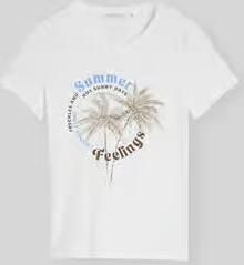 Tom Tailor Denim regular fit T-shirt van puur katoen met motiefprint - Foto 1