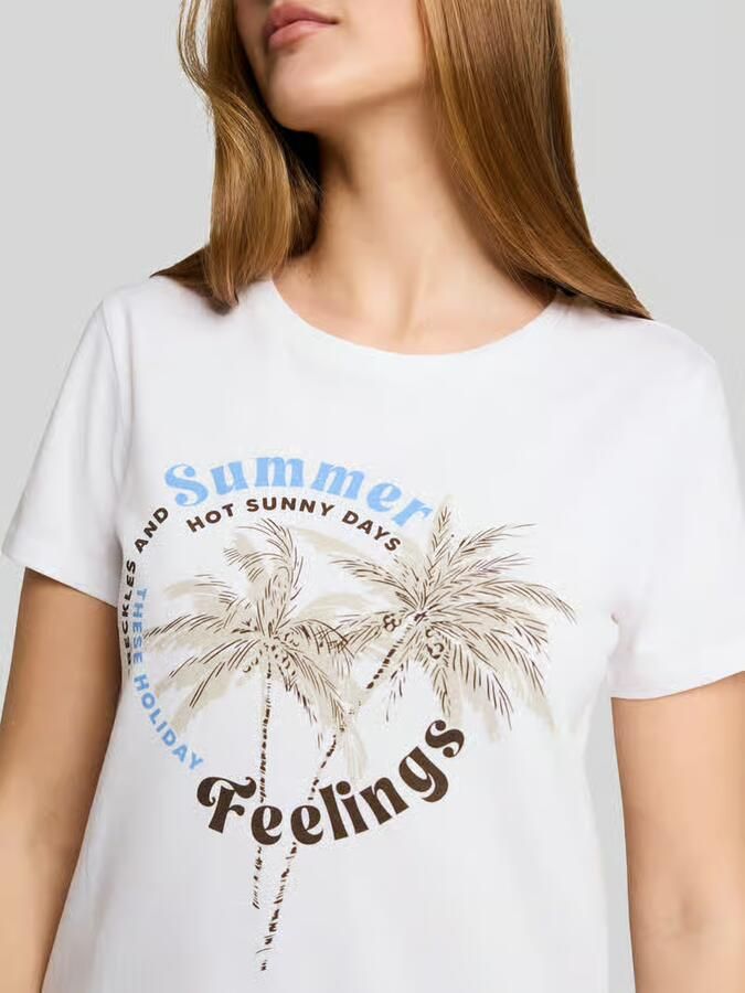 Tom Tailor Denim regular fit T-shirt van puur katoen met motiefprint