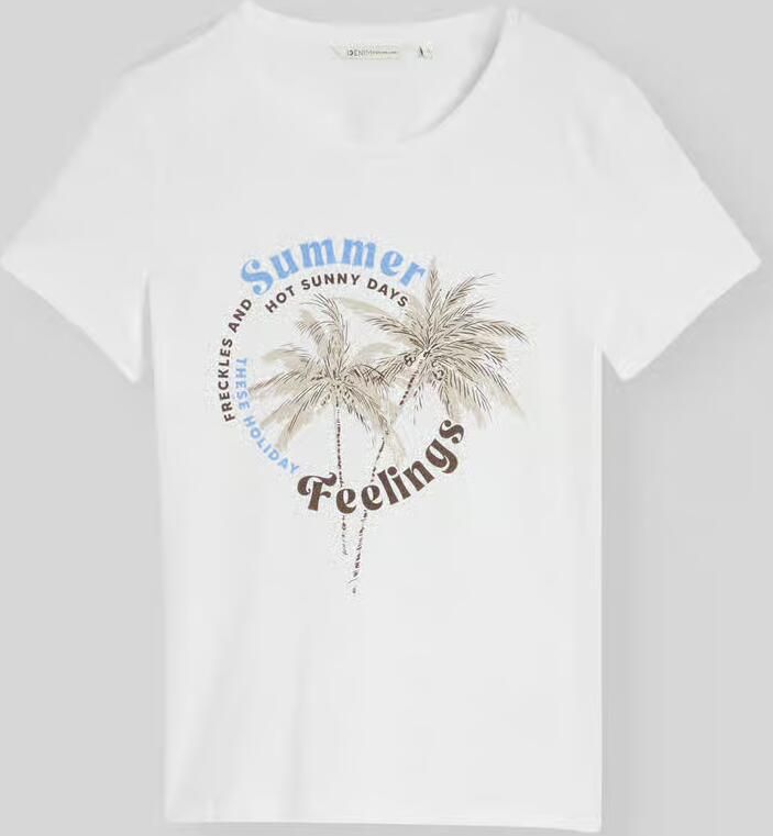 Tom Tailor Denim regular fit T-shirt van puur katoen met motiefprint - Foto 2