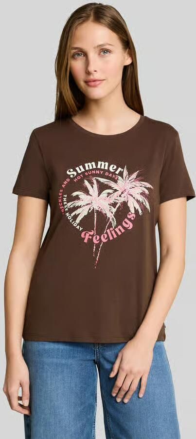Tom Tailor Denim regular fit T-shirt van puur katoen met motiefprint - Foto 2