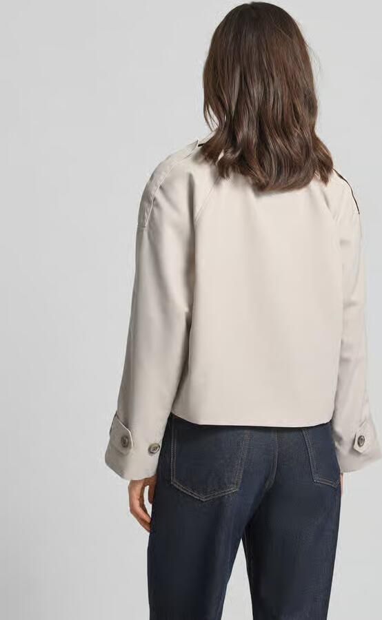 Tom Tailor Denim regular fit trenchcoat met schouderriempjes