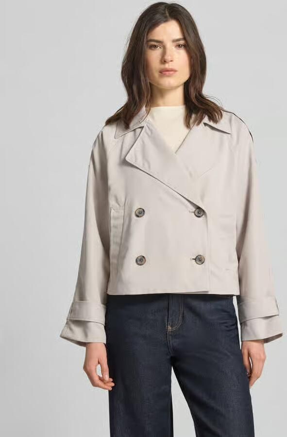 Tom Tailor Denim regular fit trenchcoat met schouderriempjes - Foto 4