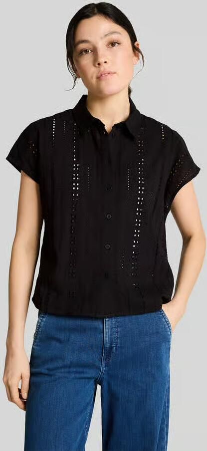 Tom Tailor Denim relaxed fit blouse met korte mouwen van puur katoen - Foto 4