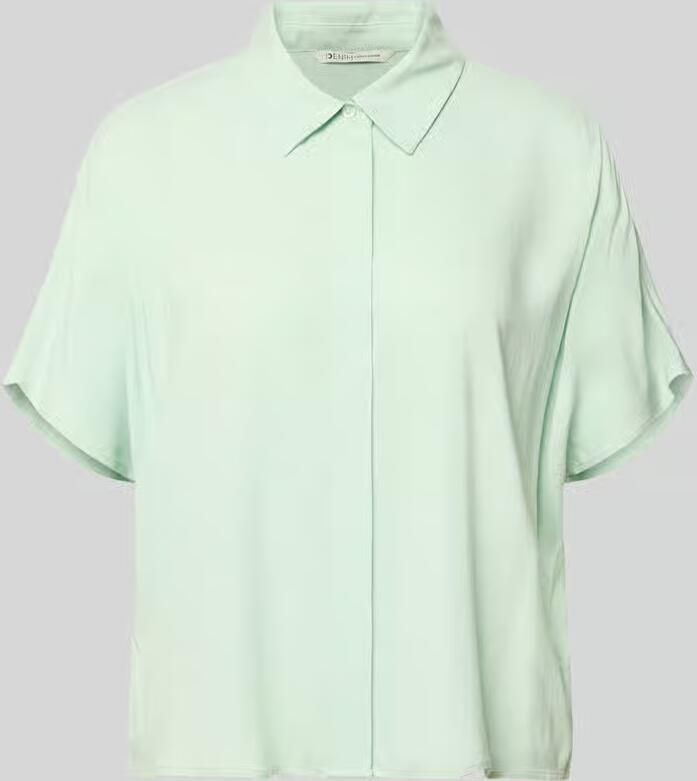 Tom Tailor Denim relaxed fit blouse met korte mouwen van viscose - Foto 2