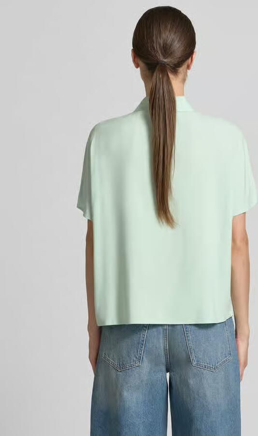 Tom Tailor Denim relaxed fit blouse met korte mouwen van viscose - Foto 3