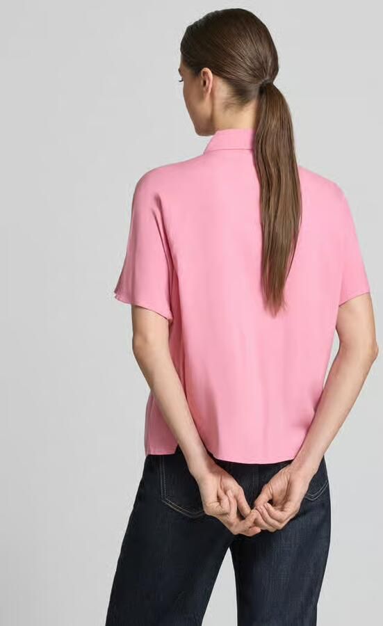 Tom Tailor Denim relaxed fit blouse met korte mouwen van viscose - Foto 2