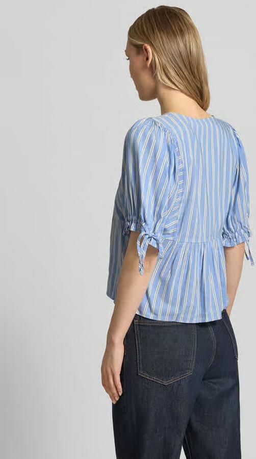 Tom Tailor Denim relaxed fit blouse van katoen- en viscosemix - Foto 3