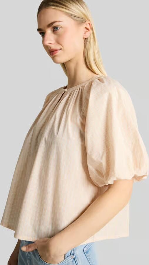 Tom Tailor Denim relaxed fit blouse van puur katoen
