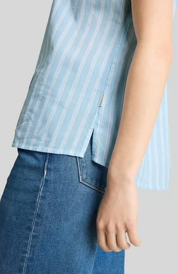 Tom Tailor Denim relaxed fit blouse van puur katoen