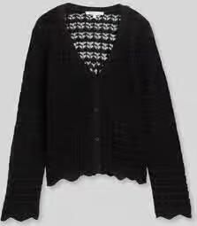 Tom Tailor Denim relaxed fit gebreid jack van katoenmix in gebreide look
