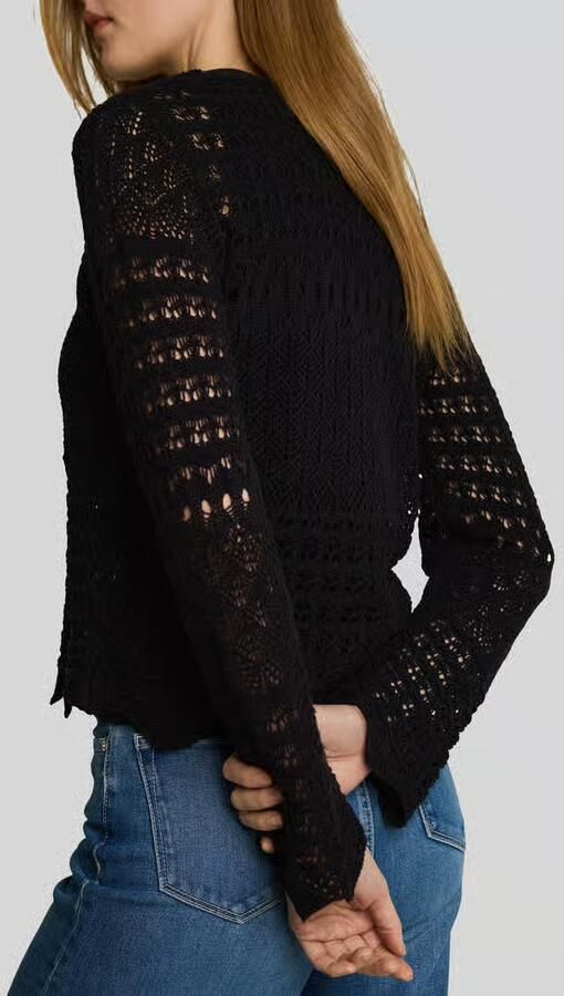 Tom Tailor Denim relaxed fit gebreid jack van katoenmix in gebreide look