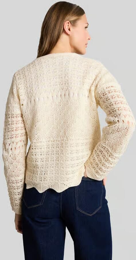 Tom Tailor Denim relaxed fit gebreid jack van katoenmix in gebreide look