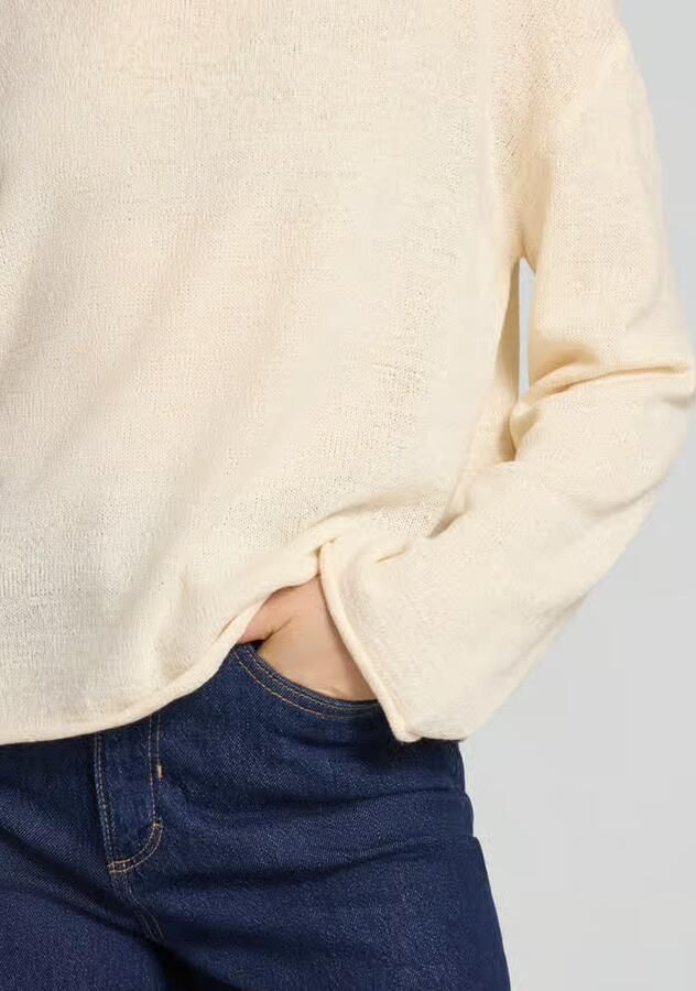 Tom Tailor Denim Relaxed fit gebreide pullover met boothals