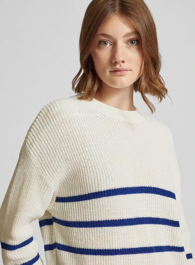 Tom Tailor Denim Relaxed fit gebreide pullover met streepmotief