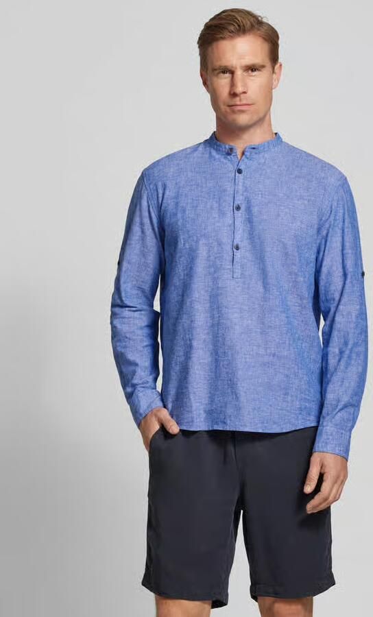 Tom Tailor Denim Overhemd met lange mouwen met aandeel linnen