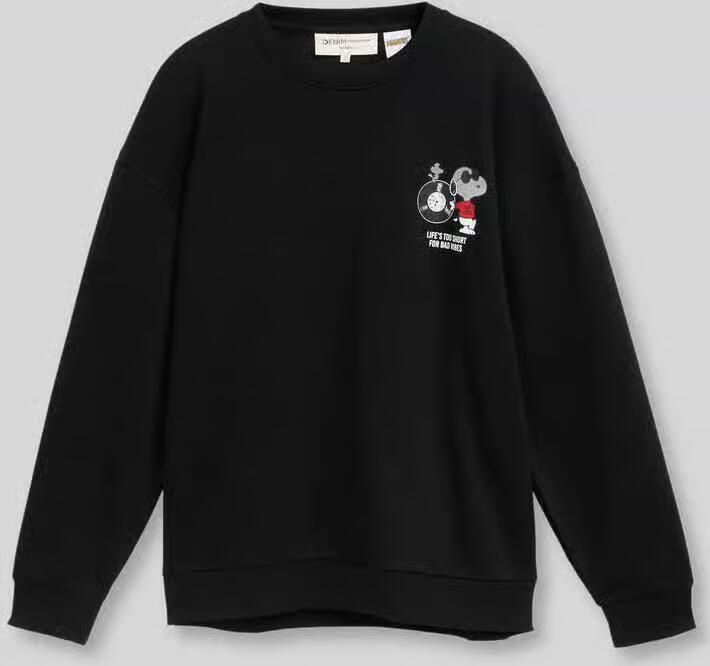 Tom Tailor Denim relaxed fit sweatshirt van katoenmix met Peanuts-print