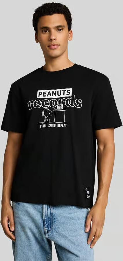 Tom Tailor Denim relaxed fit t-shirt van puur katoen met peanuts©-print op de voorkant - Foto 3